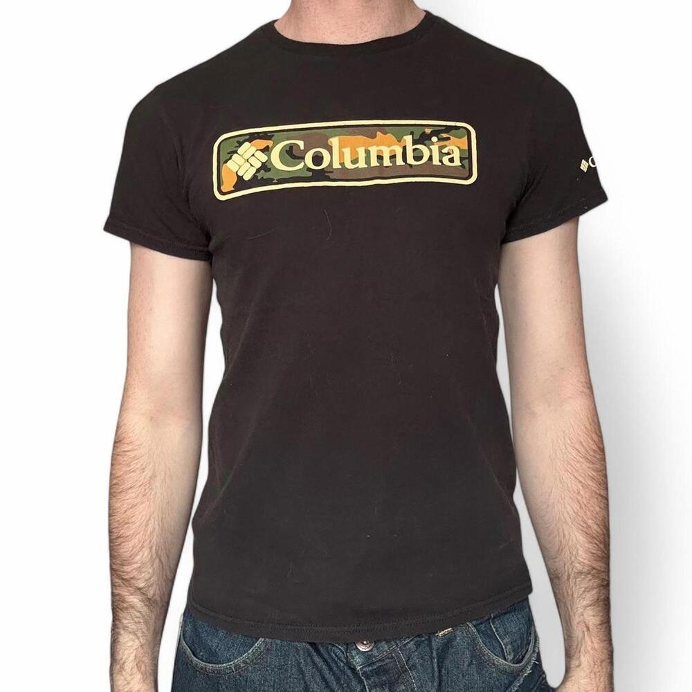 GORPCORE COLUMBIA SIZE MENS S CAMO BRAT BABY T